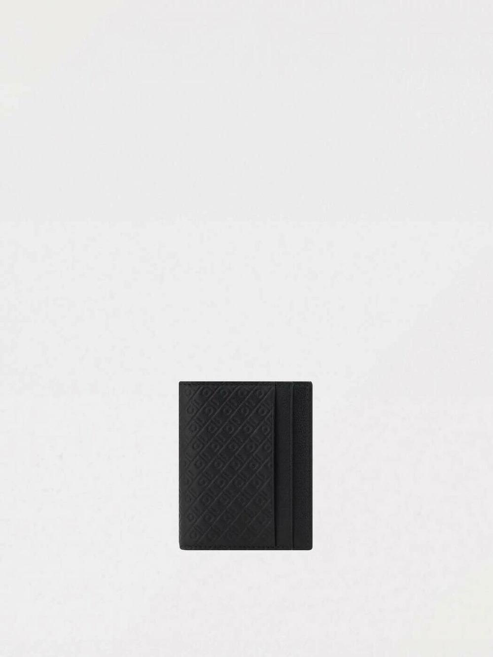 Salvatore Ferragamo Card Holder Wallet Leather Black